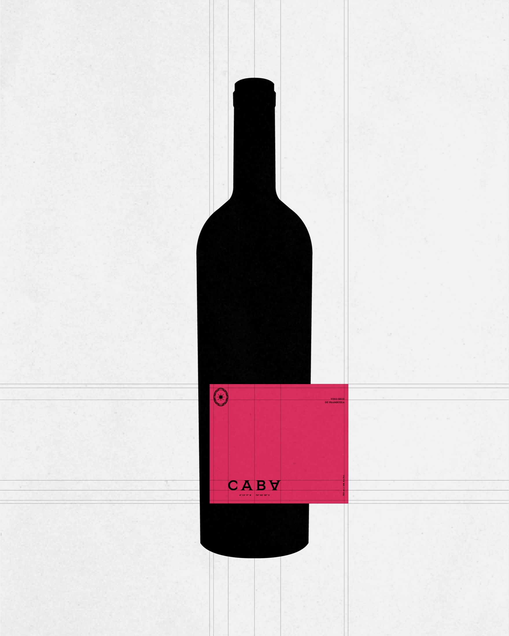 CABA visual identity — bottle on set