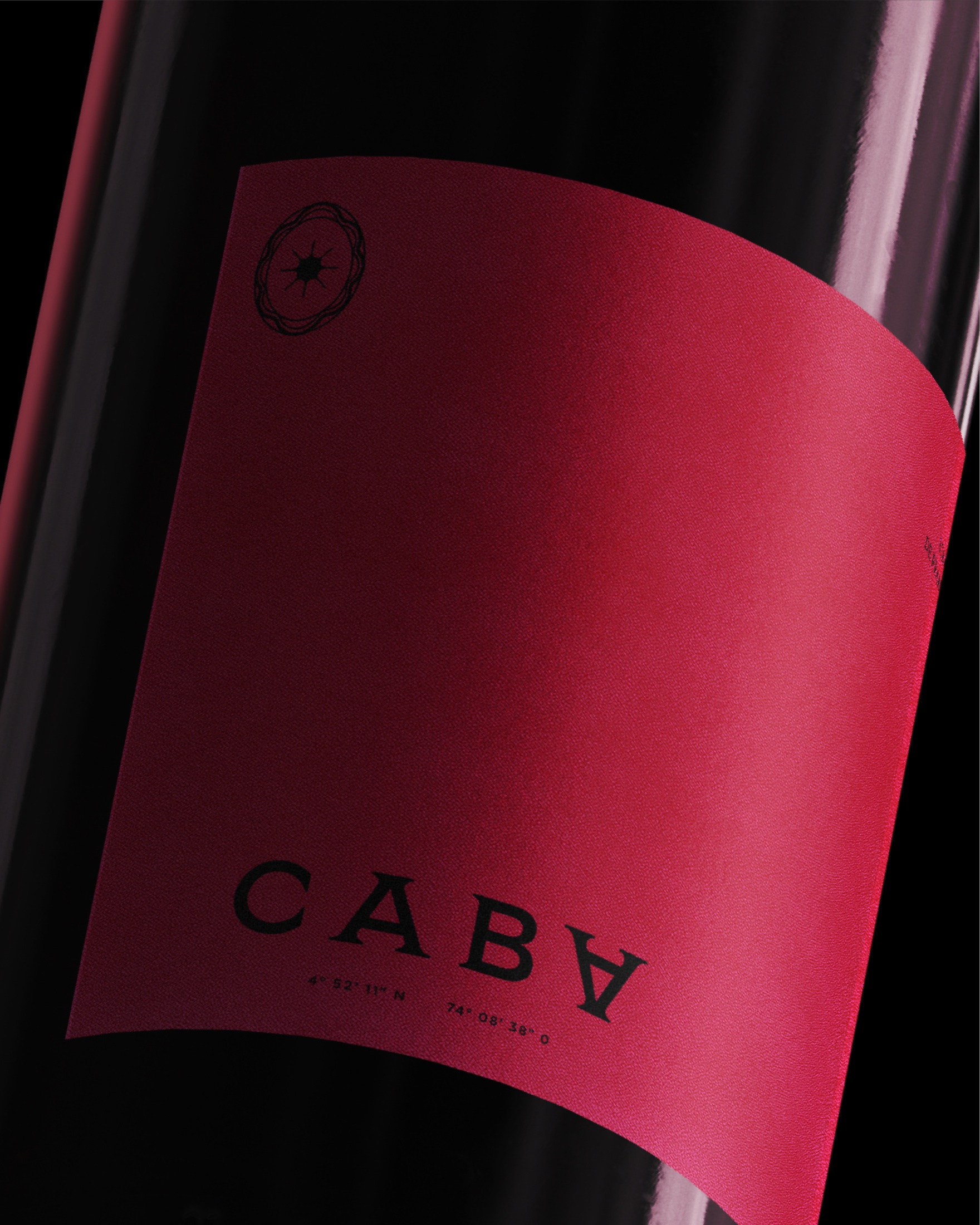 CABA visual identity — bottle detail