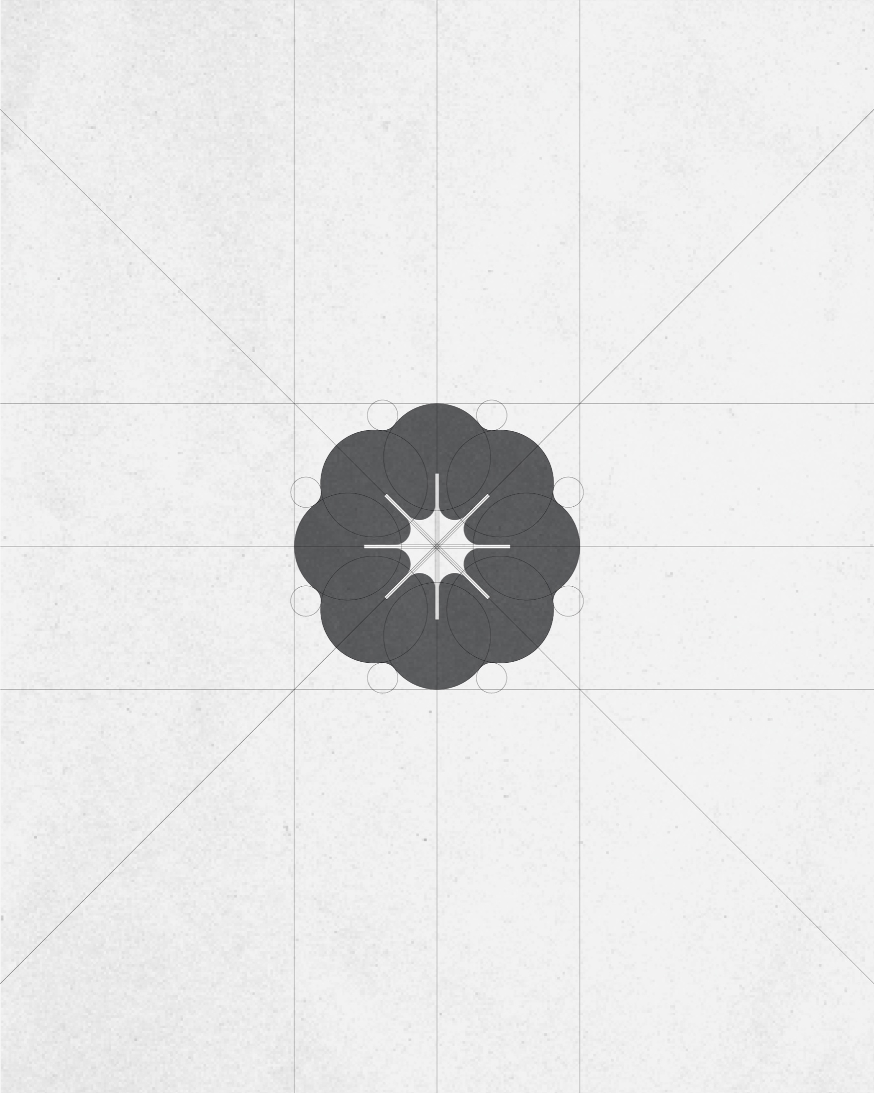 CABA visual identity — floral mark