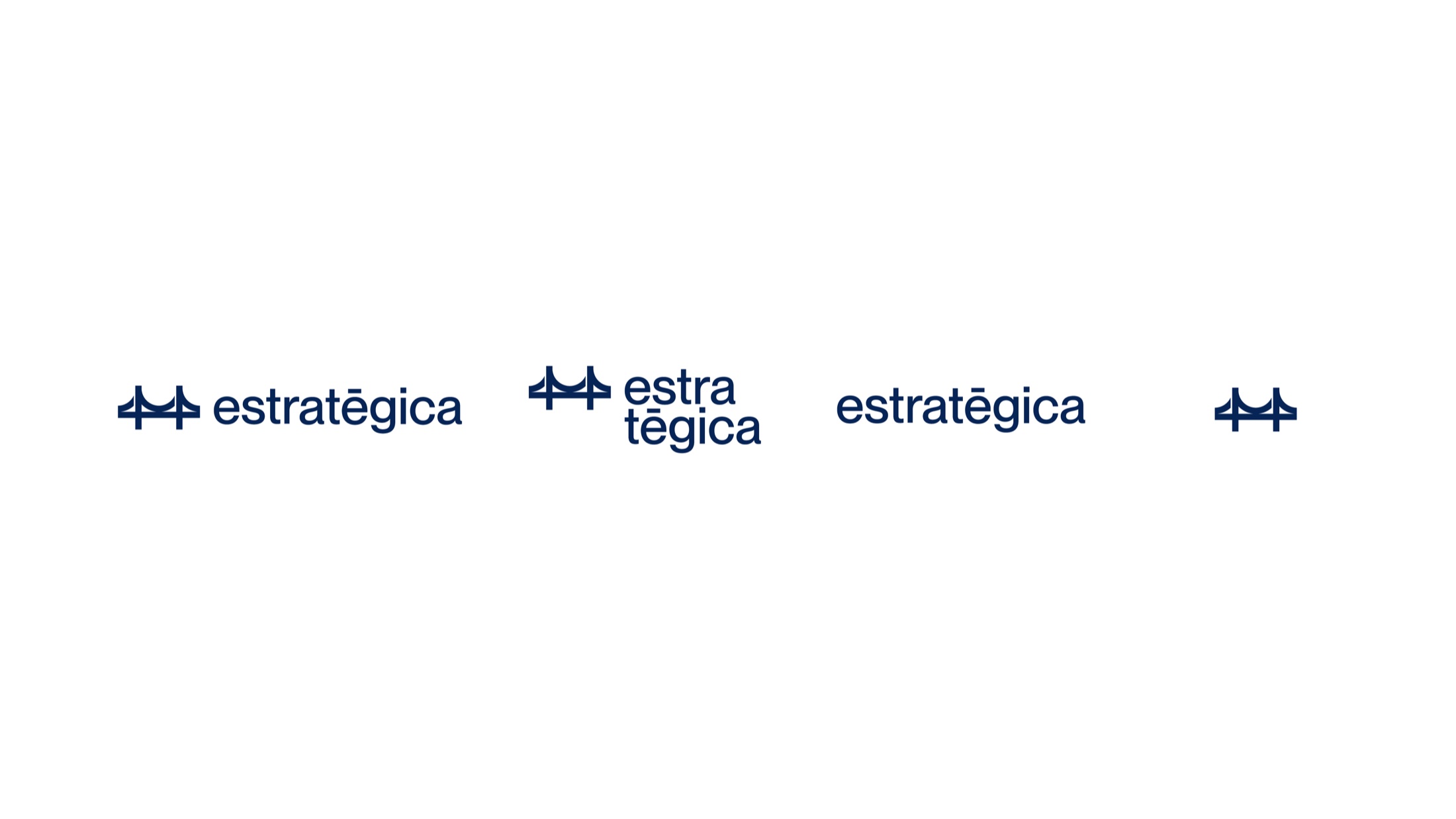 Estratégica visual identity — logo variants