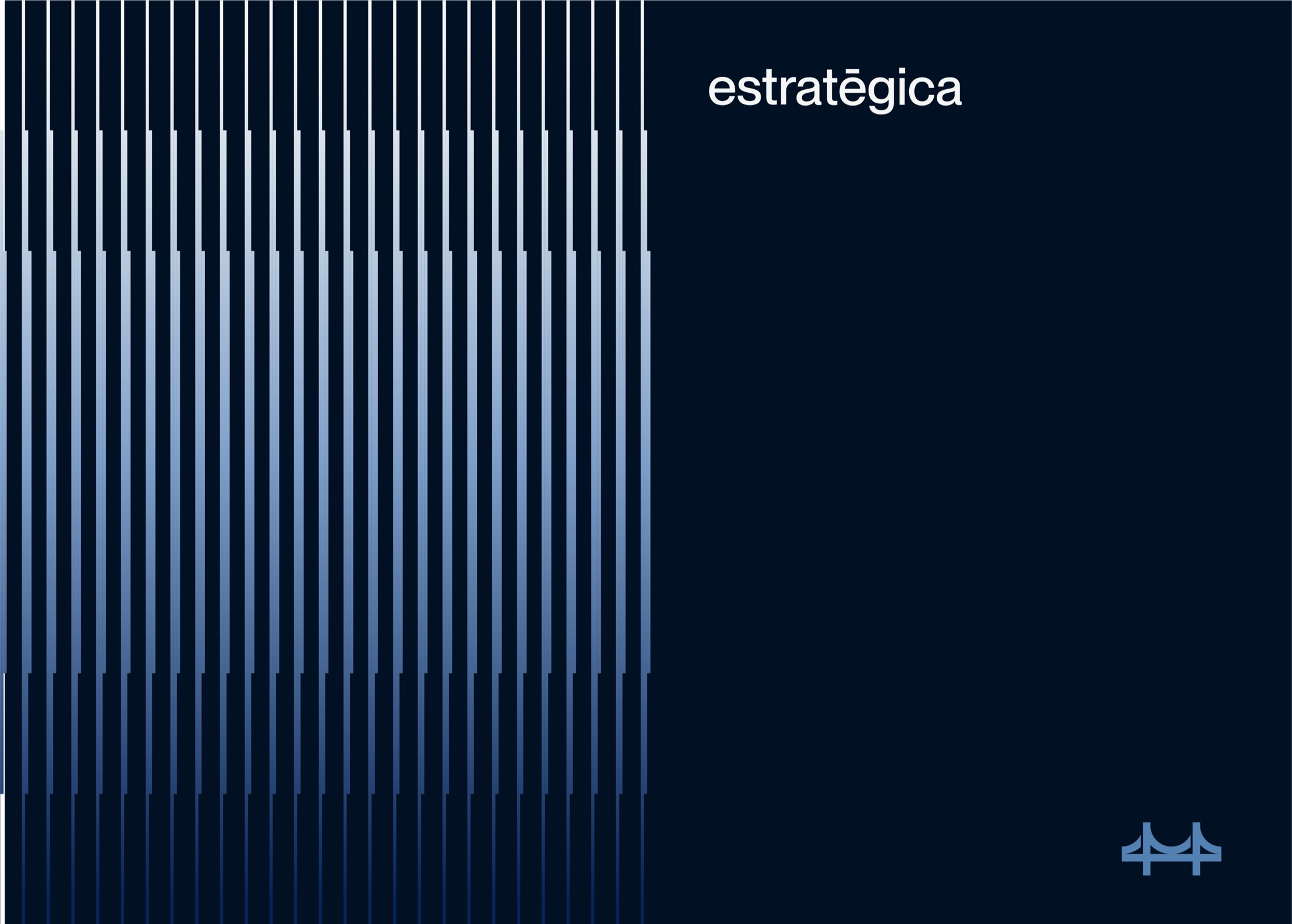 Estratégica visual identity — data bars