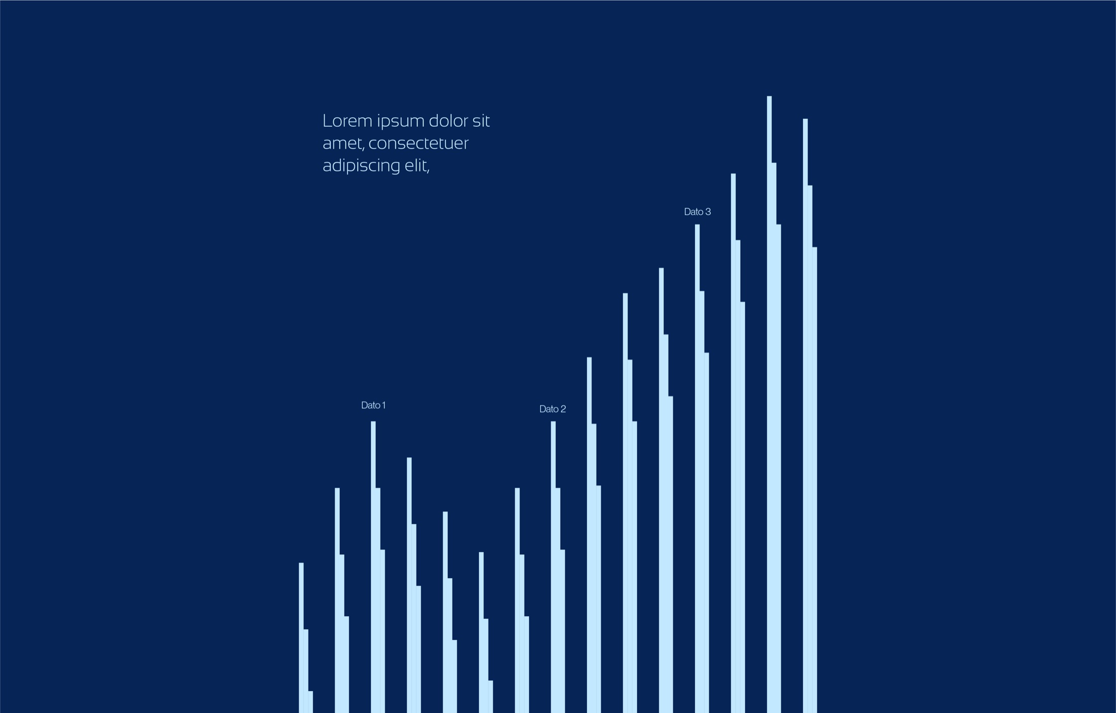 Estratégica visual identity — growth chart