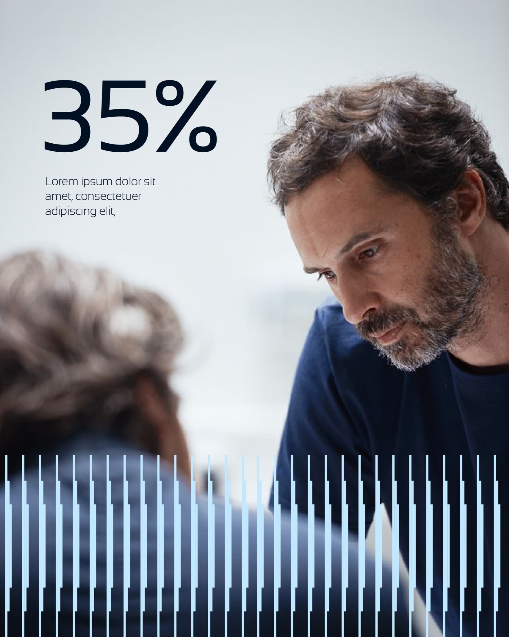Estratégica visual identity — data and portrait