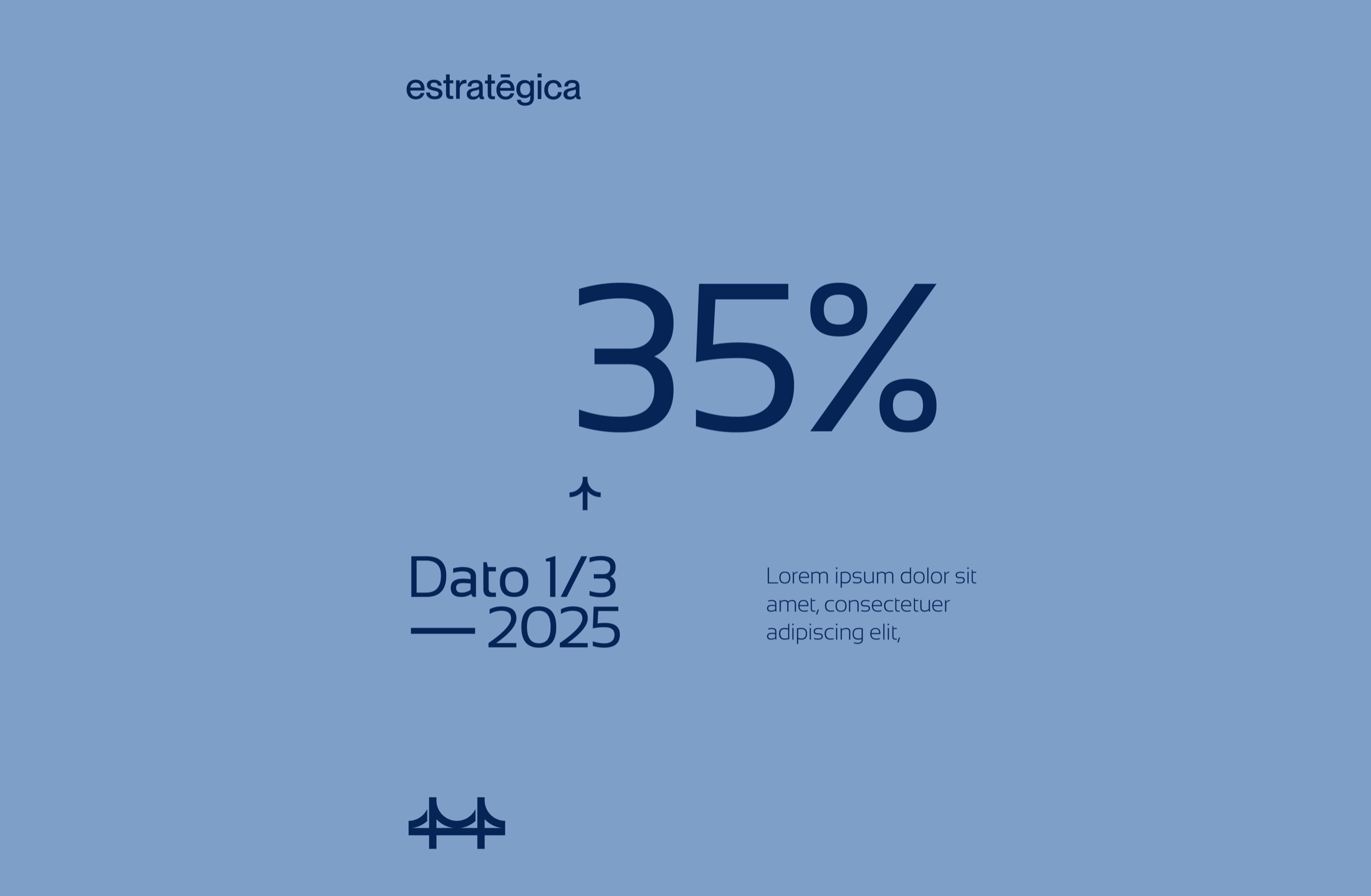 Estratégica visual identity — statement board