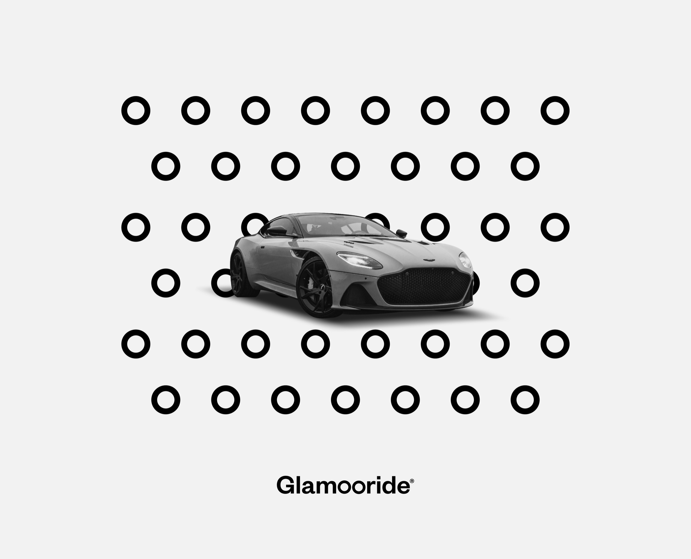 Glamooride visual identity — cars in pattern