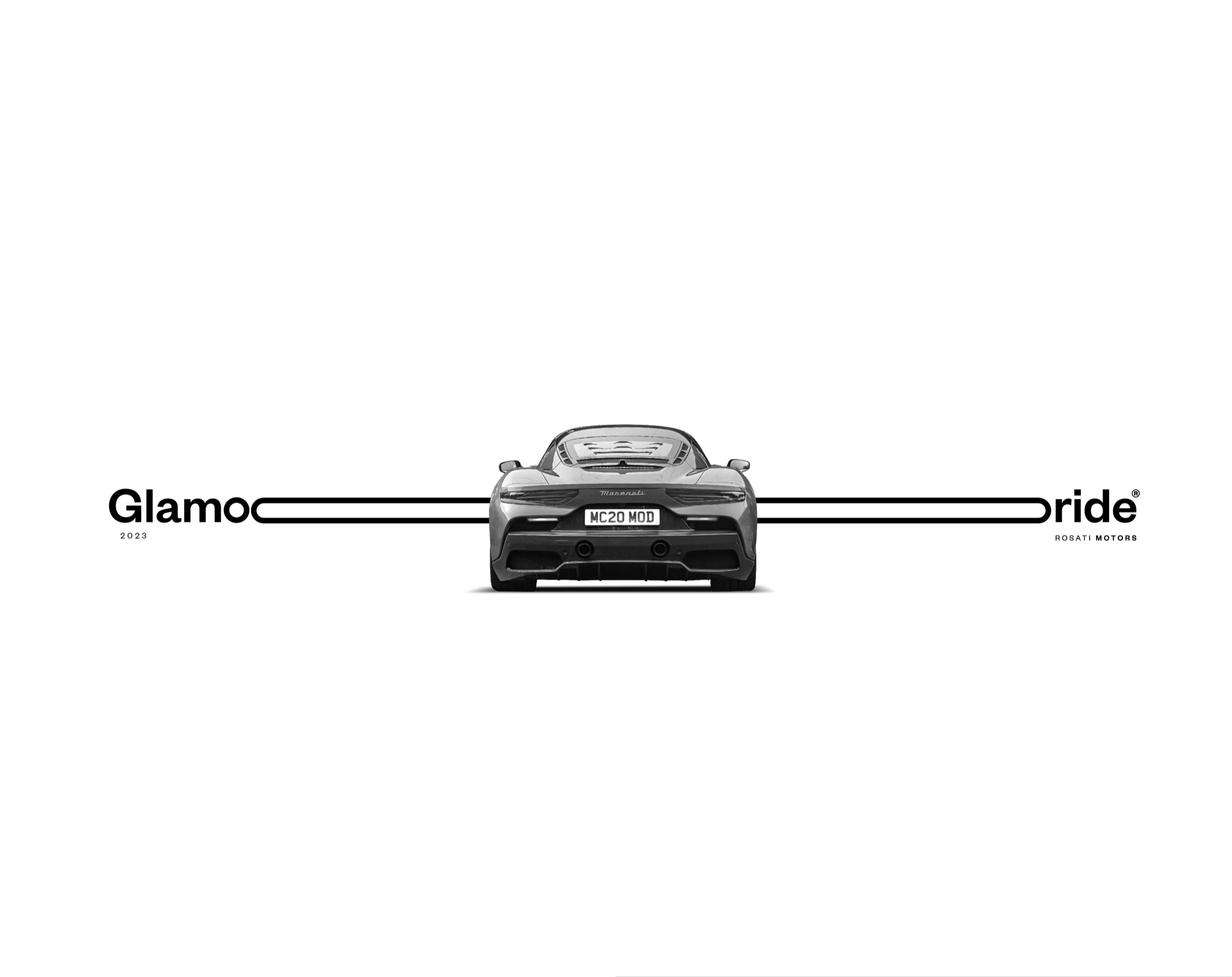 Glamooride visual identity — vehicle lockup