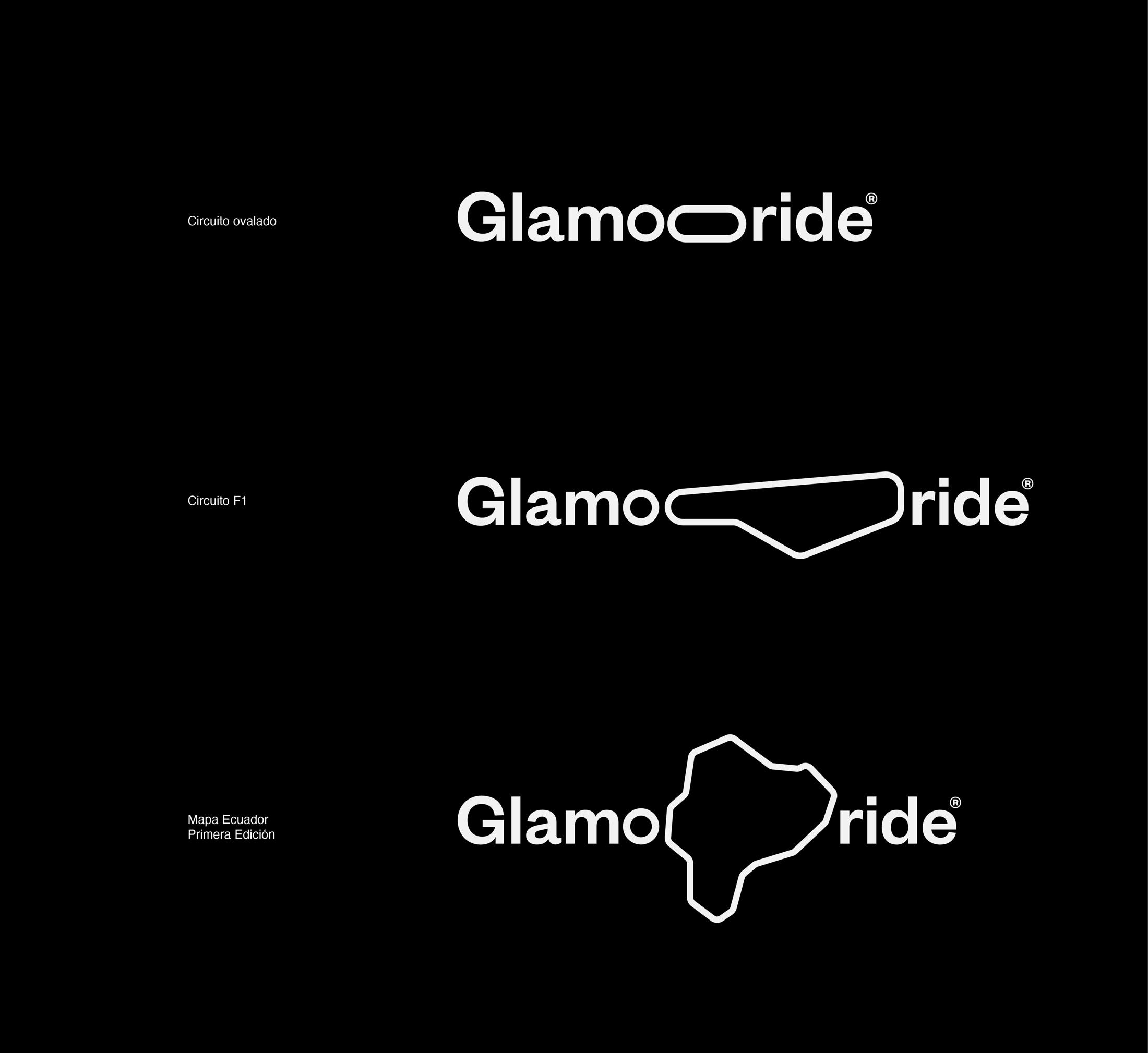 Glamooride visual identity — logo variations