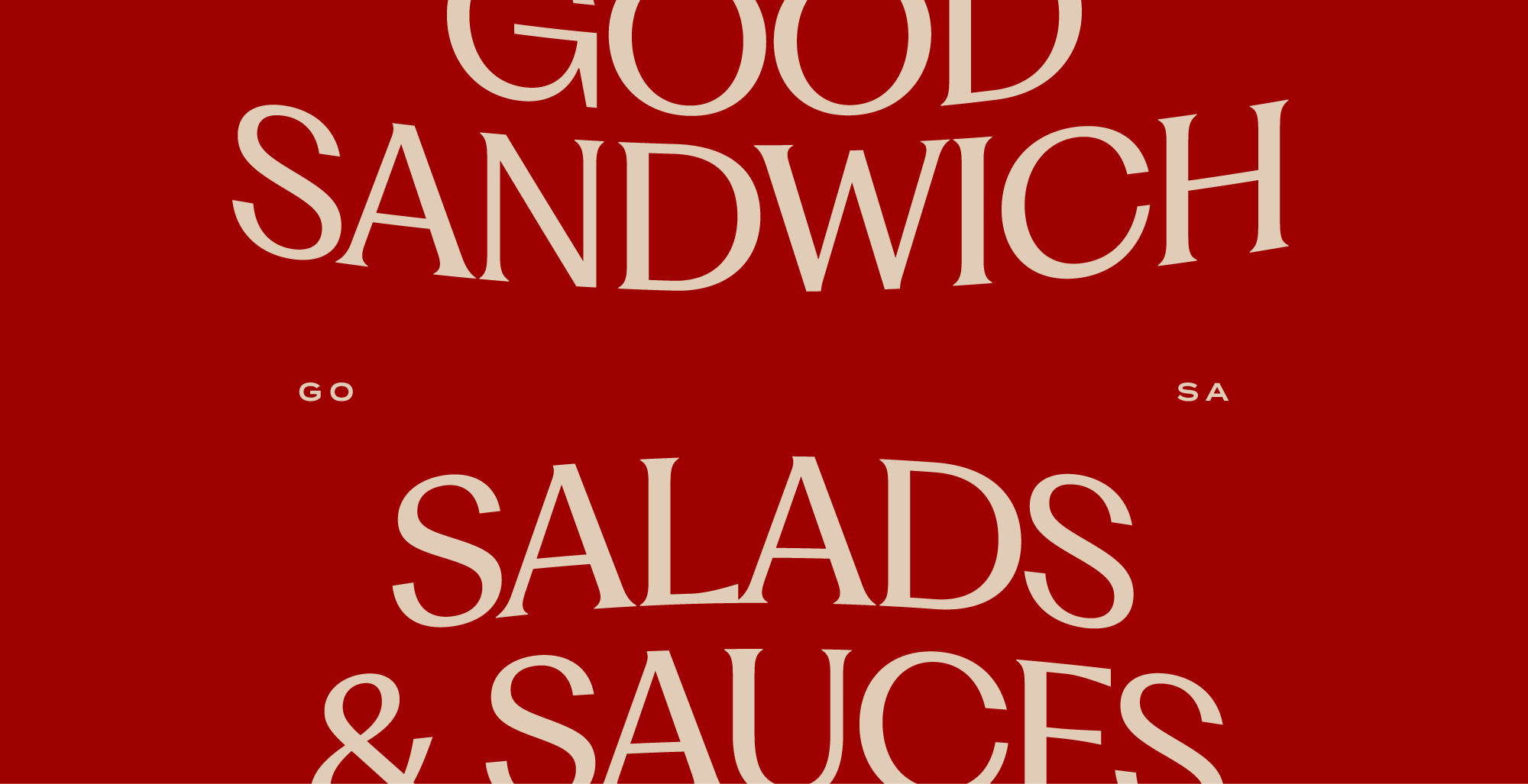 GOSA visual identity — Good Sandwich