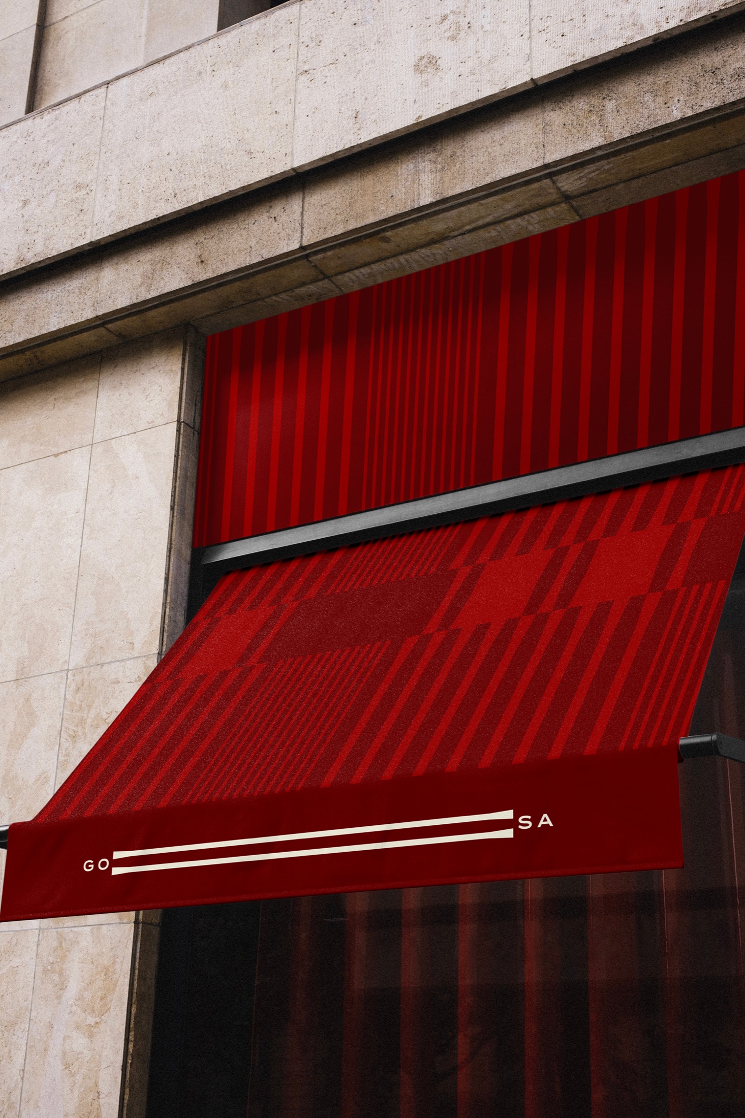 GOSA visual identity — awning