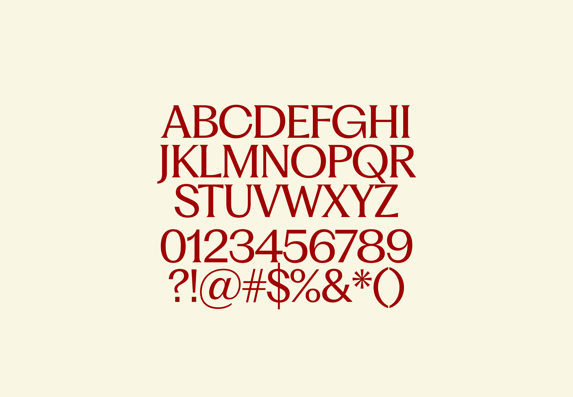 GOSA visual identity — typography specimen