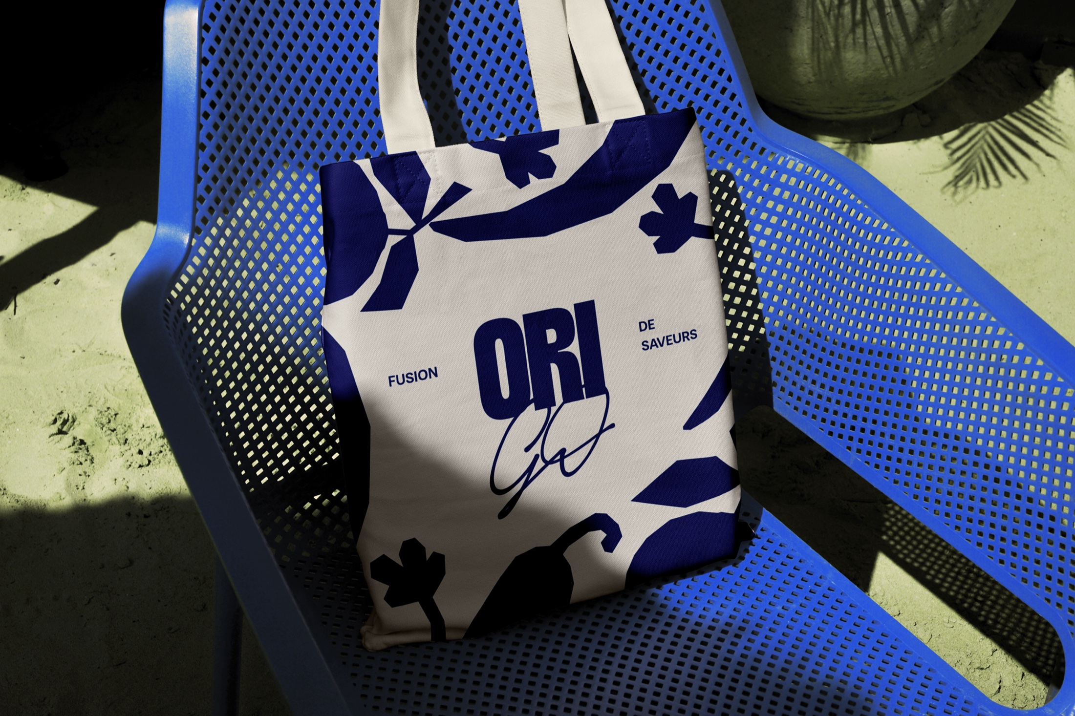 Origo visual identity — canvas bag