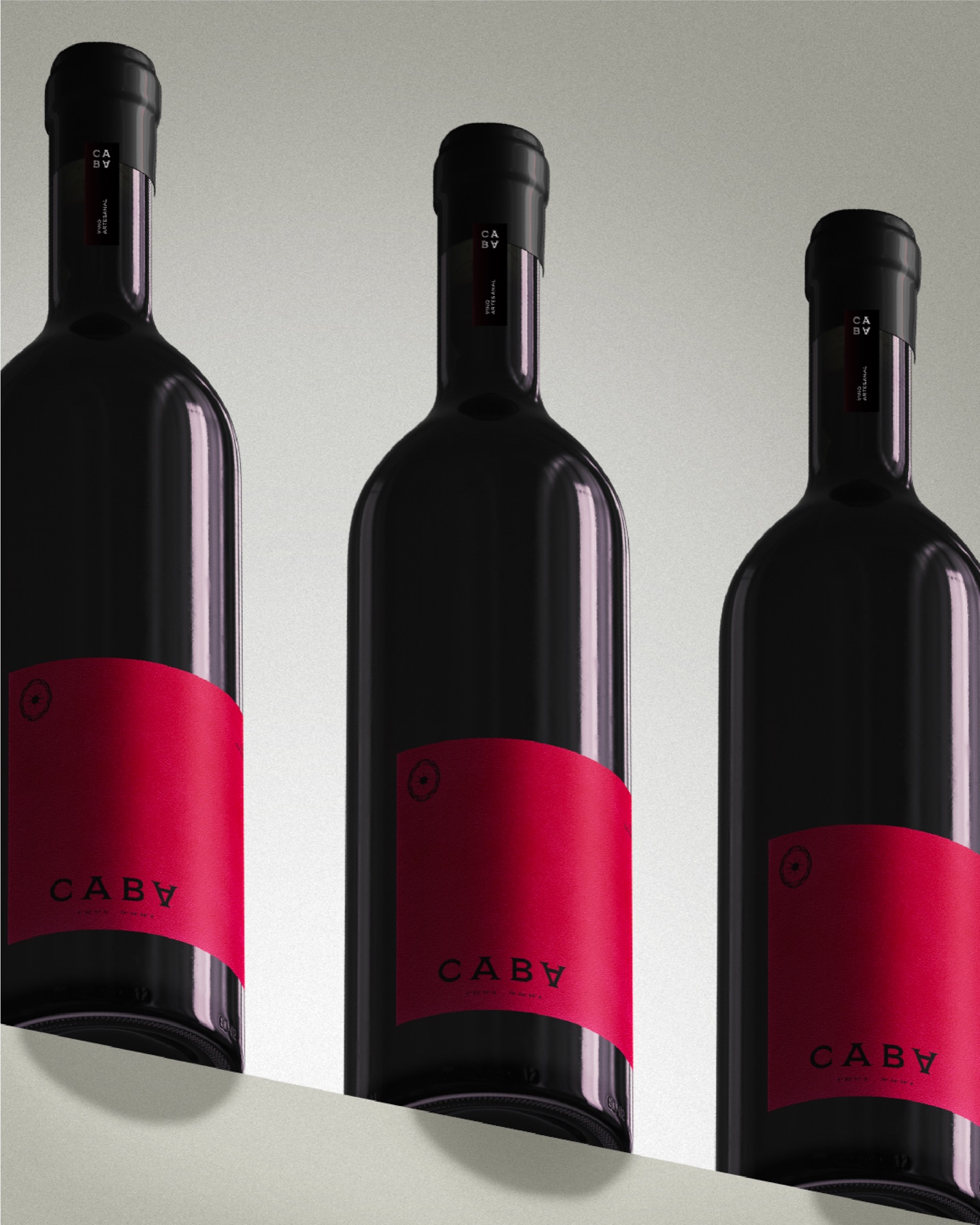 CABA® — dry raspberry wine bottles
